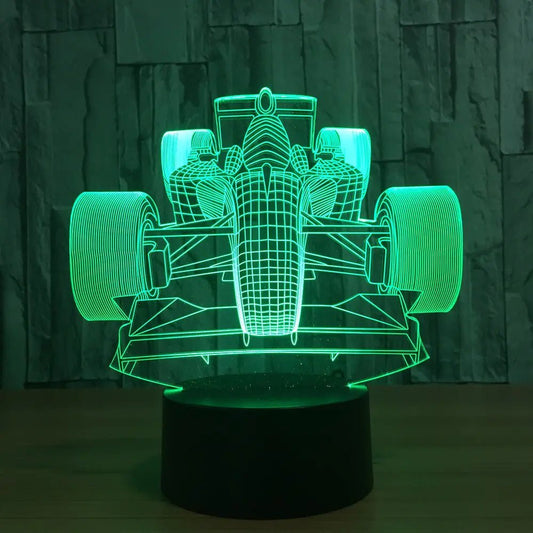 3D Racing LED Touch Control Night Light Decor Lamp by Anti Spier