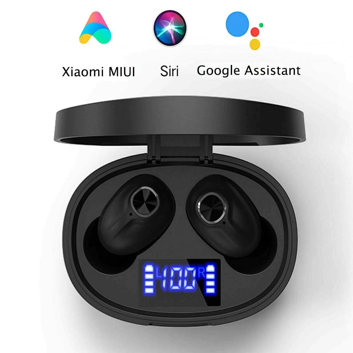 TWS Bluetooth Earbuds Waterproof Bluetooth 5.1 Headset Noise Cancelling Wireless by Anti Spier