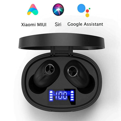 TWS Bluetooth Earbuds Waterproof Bluetooth 5.1 Headset Noise Cancelling Wireless by Anti Spier