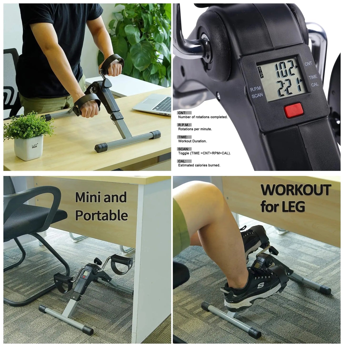 Pedals Exercise Bike Portable Mini Exercise Bike by Anti Spier
