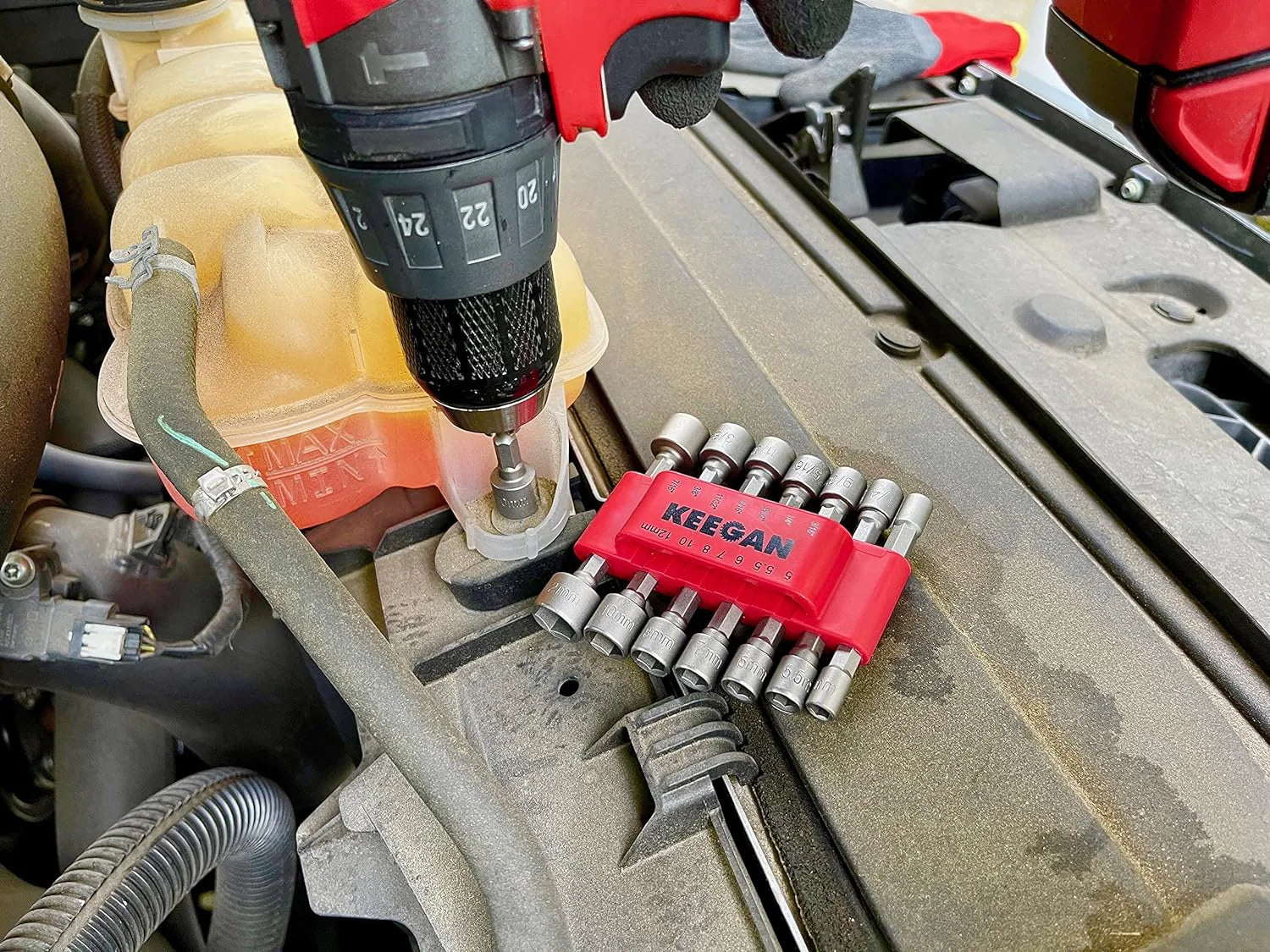 14 PCS Power Nut Driver Bit Set Quick Change MM & SAE Impact 1/4" Hex Shank USA by Anti Spier