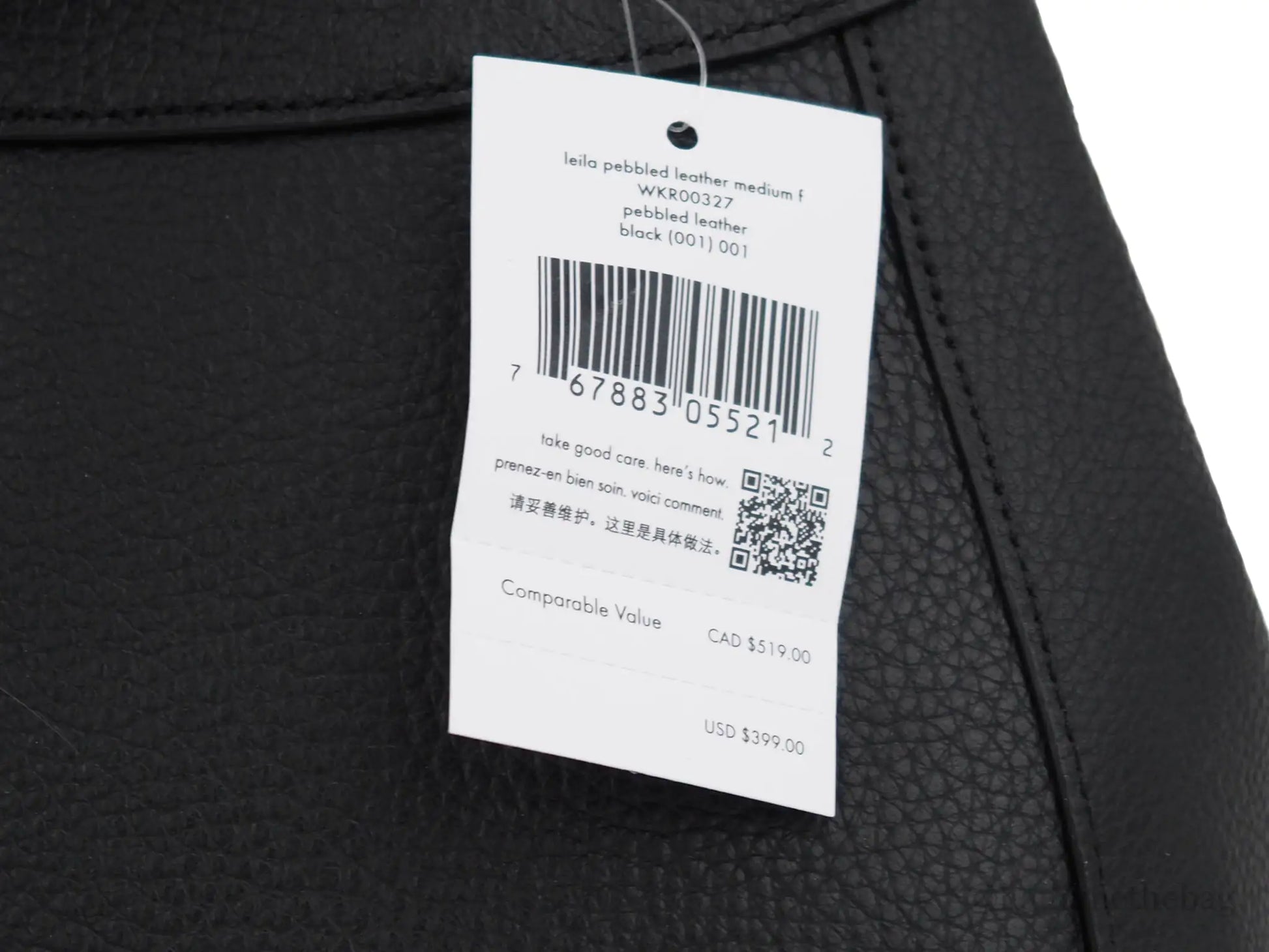 Kate Spade Leila Black Pebbled Leather Medium Flap Shoulder Backpack Book Bag by Anti Spier