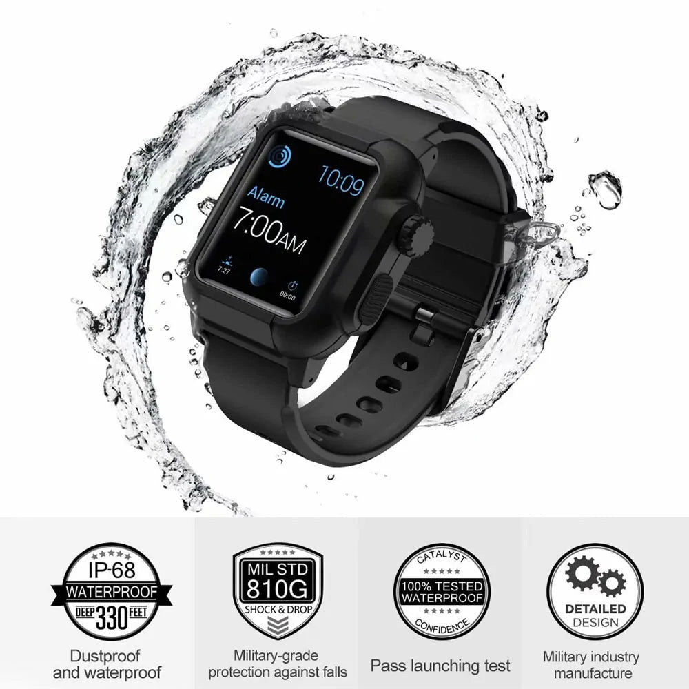 Waterproof Case And Strap Watch by Anti Spier