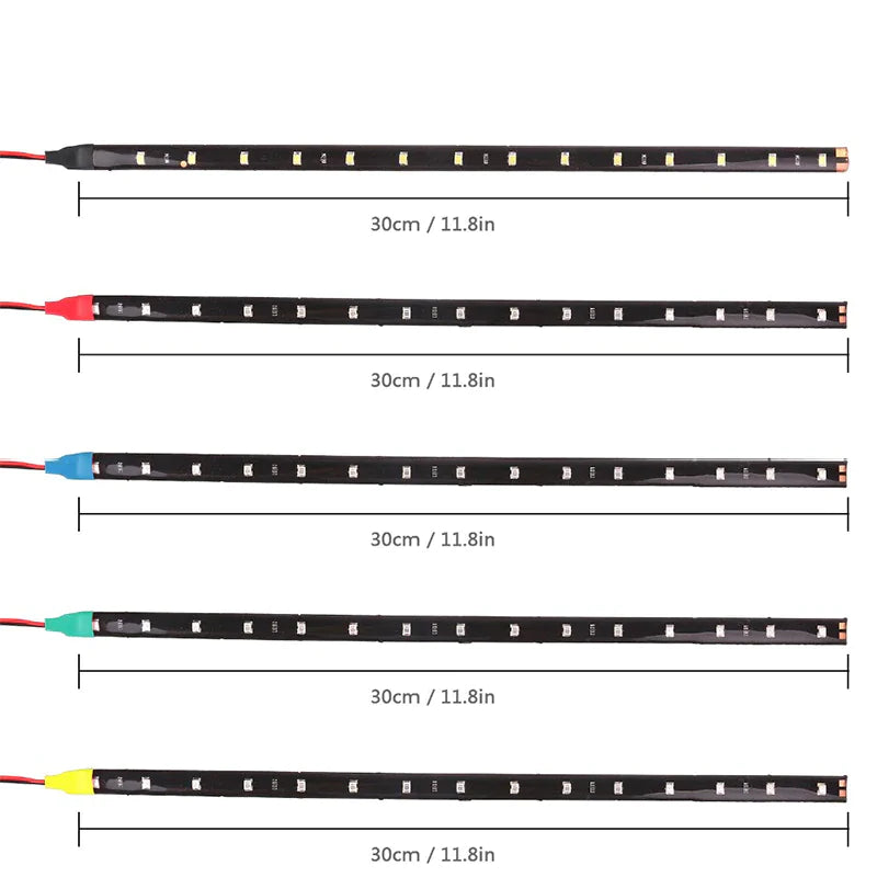 Lot Waterproof 12''/15 DC 12V Motor LED Strip Underbody Light For Car Motorcycle by Anti Spier
