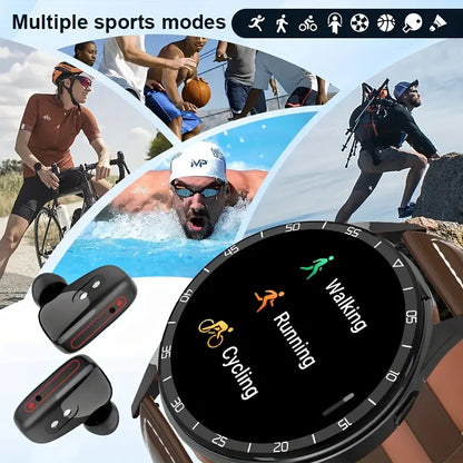 Smart Watch With Earplugs, 2-in-1 Headset Watch, With Fitness Tracker. Smart Watch With Speaker For Answering Calls, Sleep Monitor, Sports Smart Watch With Long Standby Time, Suitable For Android And IPhone by Anti Spier