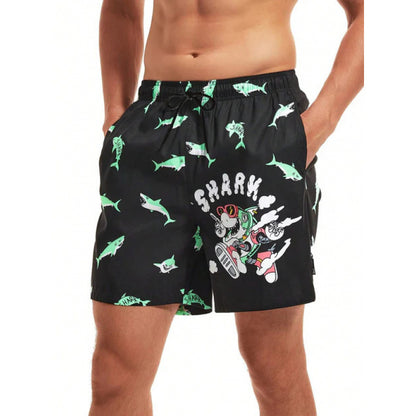 Beach pants men's large size quick dry loose thin men's shorts sports casual flower pants by Hypersku