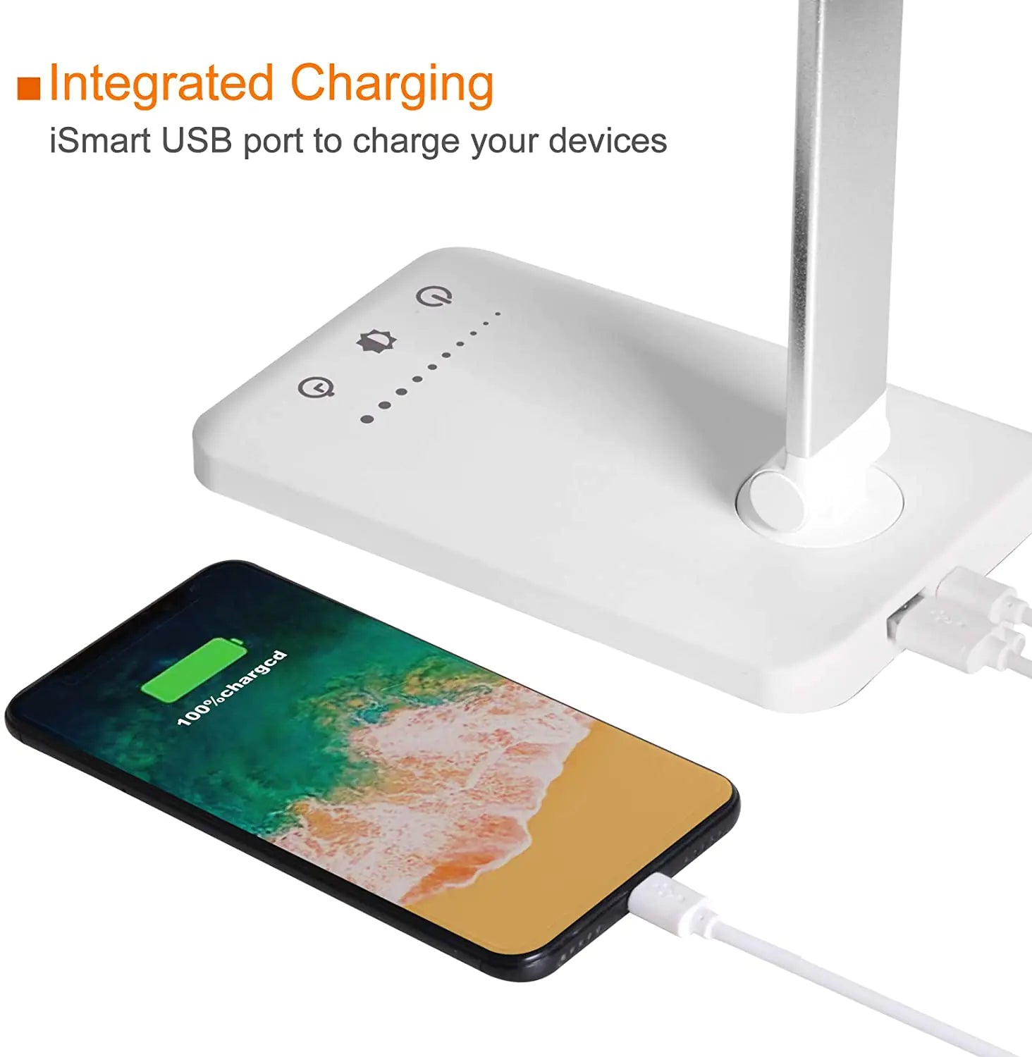 5 Lighting Mode LED Desk Lamp + Wireless Phone Charger by Anti Spier