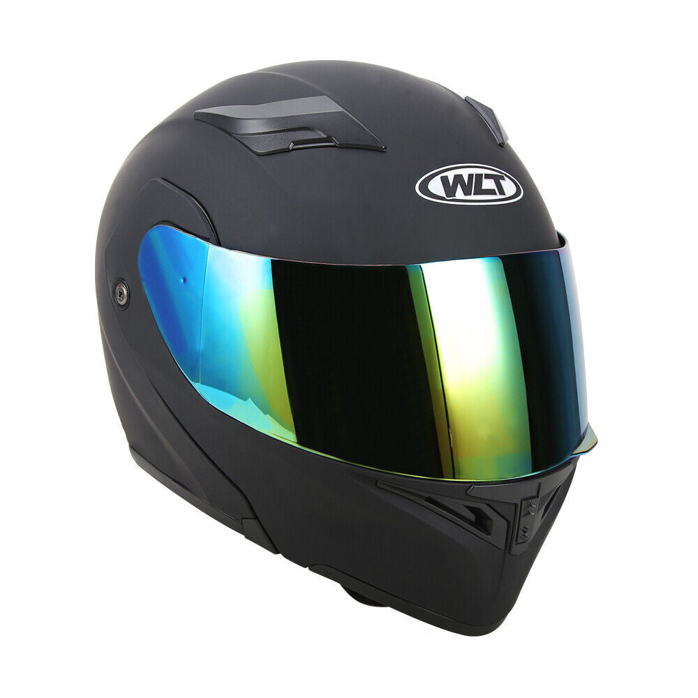 Full Face Dual Visor Flip Moto Helmet Modular Motorcycle Helmet Color Lens New by Anti Spier
