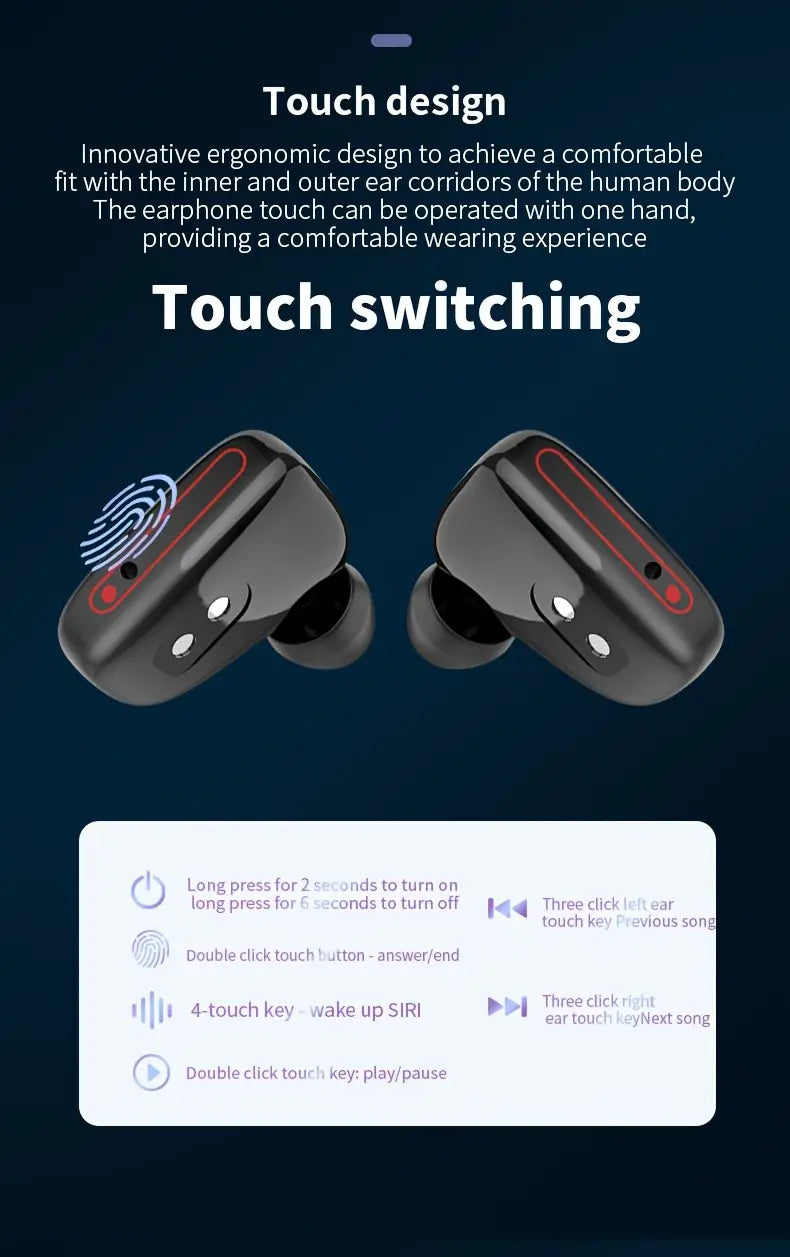 Smart Watch With Earplugs, 2-in-1 Headset Watch, With Fitness Tracker. Smart Watch With Speaker For Answering Calls, Sleep Monitor, Sports Smart Watch With Long Standby Time, Suitable For Android And IPhone by Anti Spier