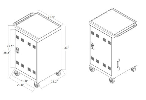 Mobile Charging Cart And Cabinet For Tablets Laptops 31 4 Device by Anti Spier
