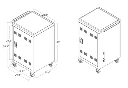 Mobile Charging Cart And Cabinet For Tablets Laptops 31 4 Device by Anti Spier