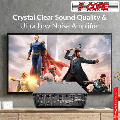 5Core Amplifier Home Audio Stereo Receiver PA Speaker Microphone Surround Sound Amp by Anti Spier