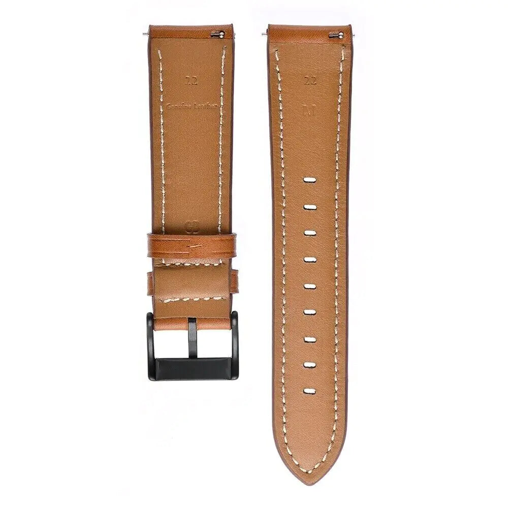 18mm 20mm 22mm Classic Genuine Leather Watch Band Strap Quick Release Wristband by Anti Spier