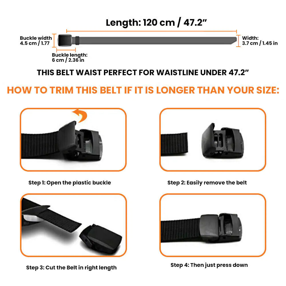 Men's Plastic Cam Buckle Nylon Belt by Anti Spier