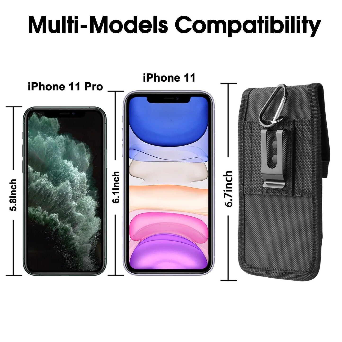 Vertical Cell Phone Holster Pouch Wallet Case With Belt Clip For iPhone Samsung by Anti Spier