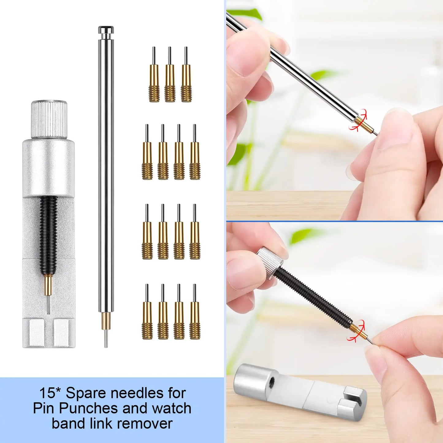 JOREST Watch Repair Kit, for Watch Battery Replacement & Watch Link Removal and Resizing & Watch Opener, Watch Repair Screwdriver Set, Watch Wrench Back Remover, Watch Cleaning, Spring Bar Tool by Anti Spier