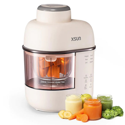 XSUN Baby Food Maker One Step Baby Food Processor Steamer Puree Blender Auto Cooking & Grinding Keep Warm and Timer SUS304 Stainless Steel Blades with Self Cleans Touch Screen Control by Anti Spier