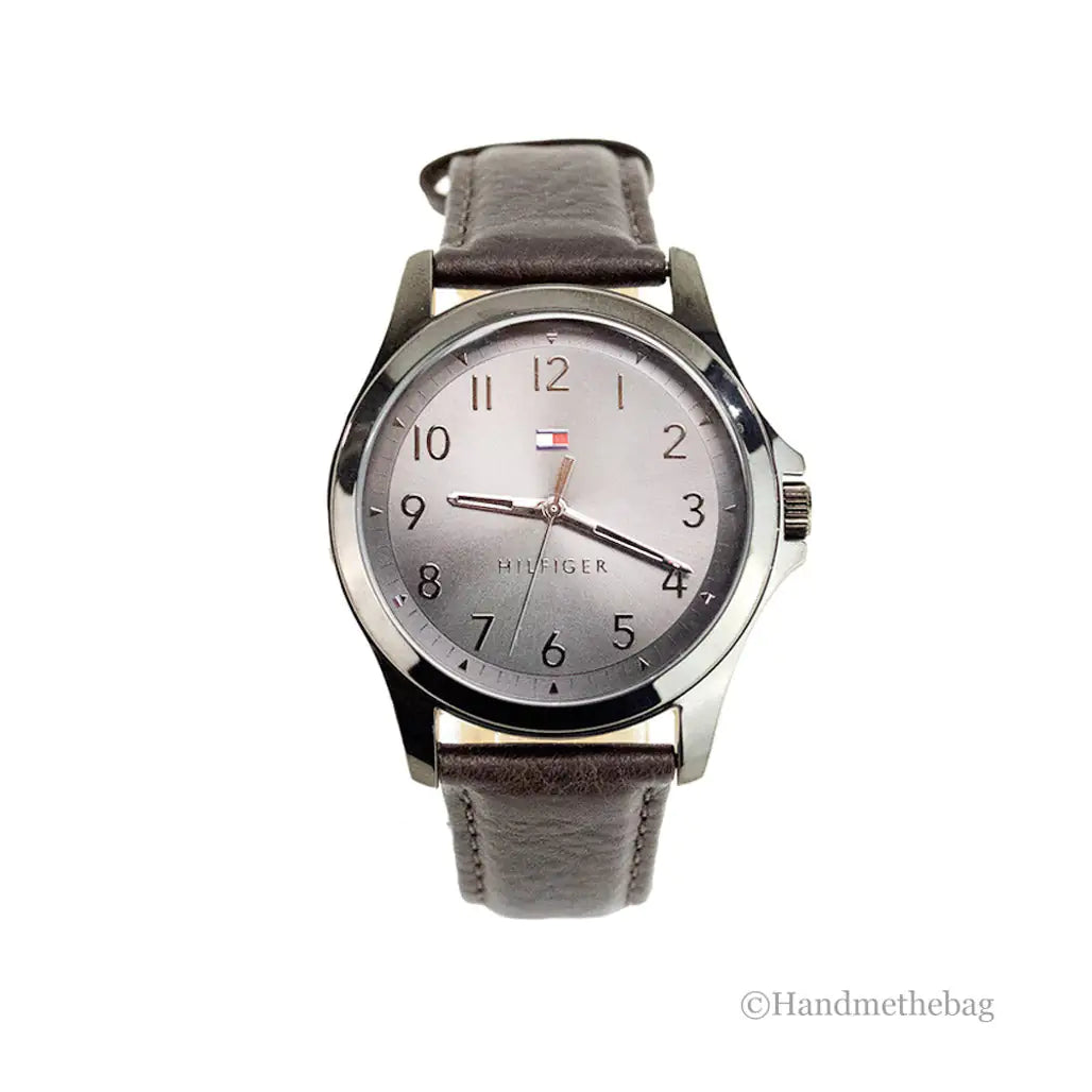 Tommy Hilfiger The Essentials Brown Strap Grey Dial Watch by Anti Spier