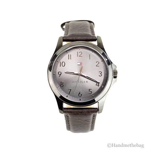 Tommy Hilfiger The Essentials Brown Strap Grey Dial Watch by Anti Spier