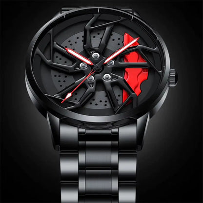 360° Rotating Car Wheel Men's Watch by Anti Spier