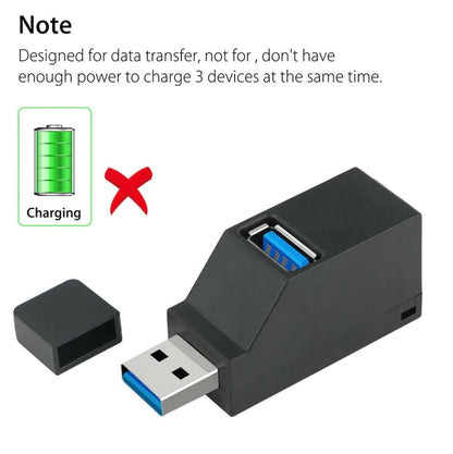 2 Pcs 3 Port USB 3.0 Hub Portable High Speed Splitter Box For PC Notebook Laptop by Anti Spier