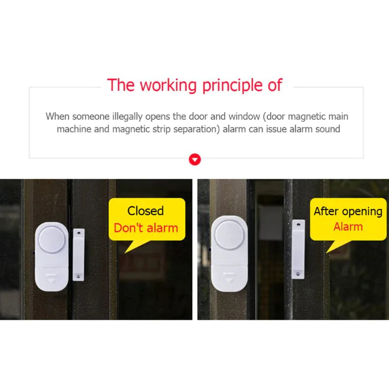 6 PCS WIRELESS Home Window Door Burglar Security ALARM System Magnetic Sensor by Anti Spier