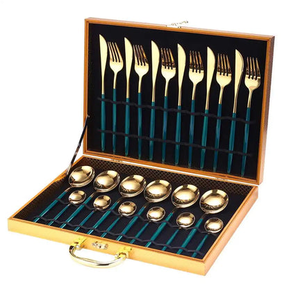 24 Pieces Luxury Cutlery Set by Anti Spier