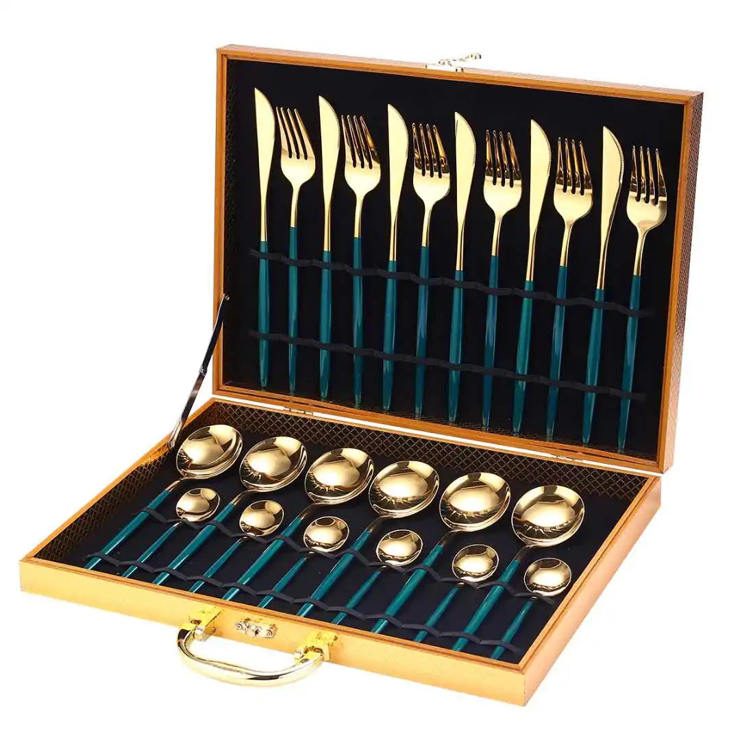 24 Pieces Luxury Cutlery Set by Anti Spier