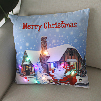 Super Soft Plush Christmas LED Lantern Pillowcase by Anti Spier