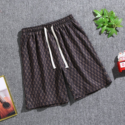 Quarter pants Men's summer beach pants Men's casual running shorts Men's 5 straight leg pants trend by Hypersku