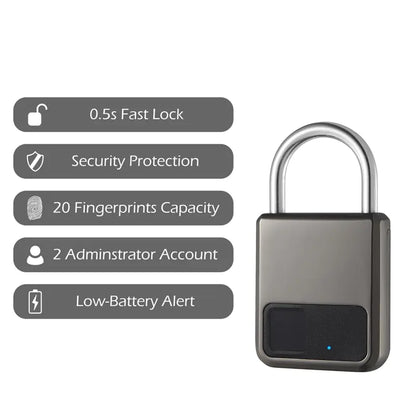 Security Unlock Fingerprint Padlock by Anti Spier