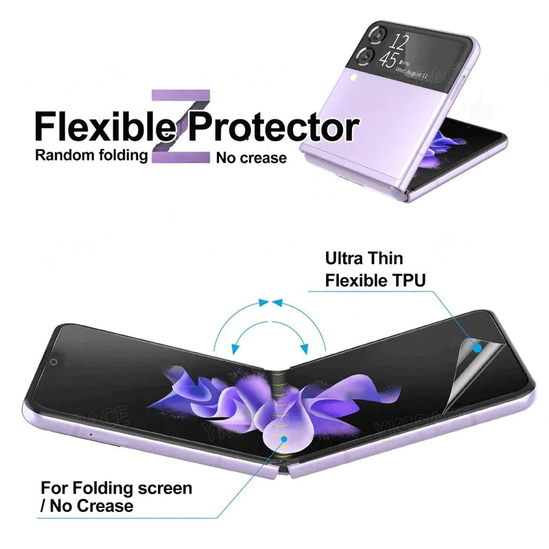 For Samsung Galaxy Z Flip 3 5G Soft Hydrogel Screen Protector Film/HD Lens Cover by Anti Spier