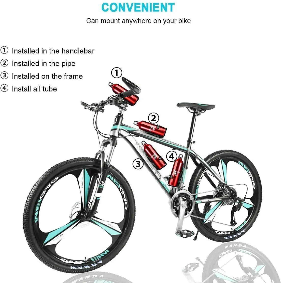 2 Packs Bike Water Bottle Cages Bicycle Lightweight Aluminum Alloy Bottle Holder by Anti Spier
