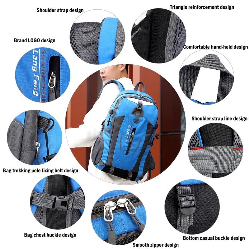 40L Men Women Travel Backpack Rucksack Camping Laptop Hiking School Book Bag USA by Anti Spier
