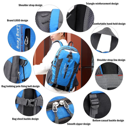 40L Men Women Travel Backpack Rucksack Camping Laptop Hiking School Book Bag USA by Anti Spier