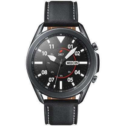 Samsung Galaxy Watch3 2020 Smartwatch (Bluetooth + Wi-Fi + GPS) International Model (Black 45mm) (Renewed) by Anti Spier