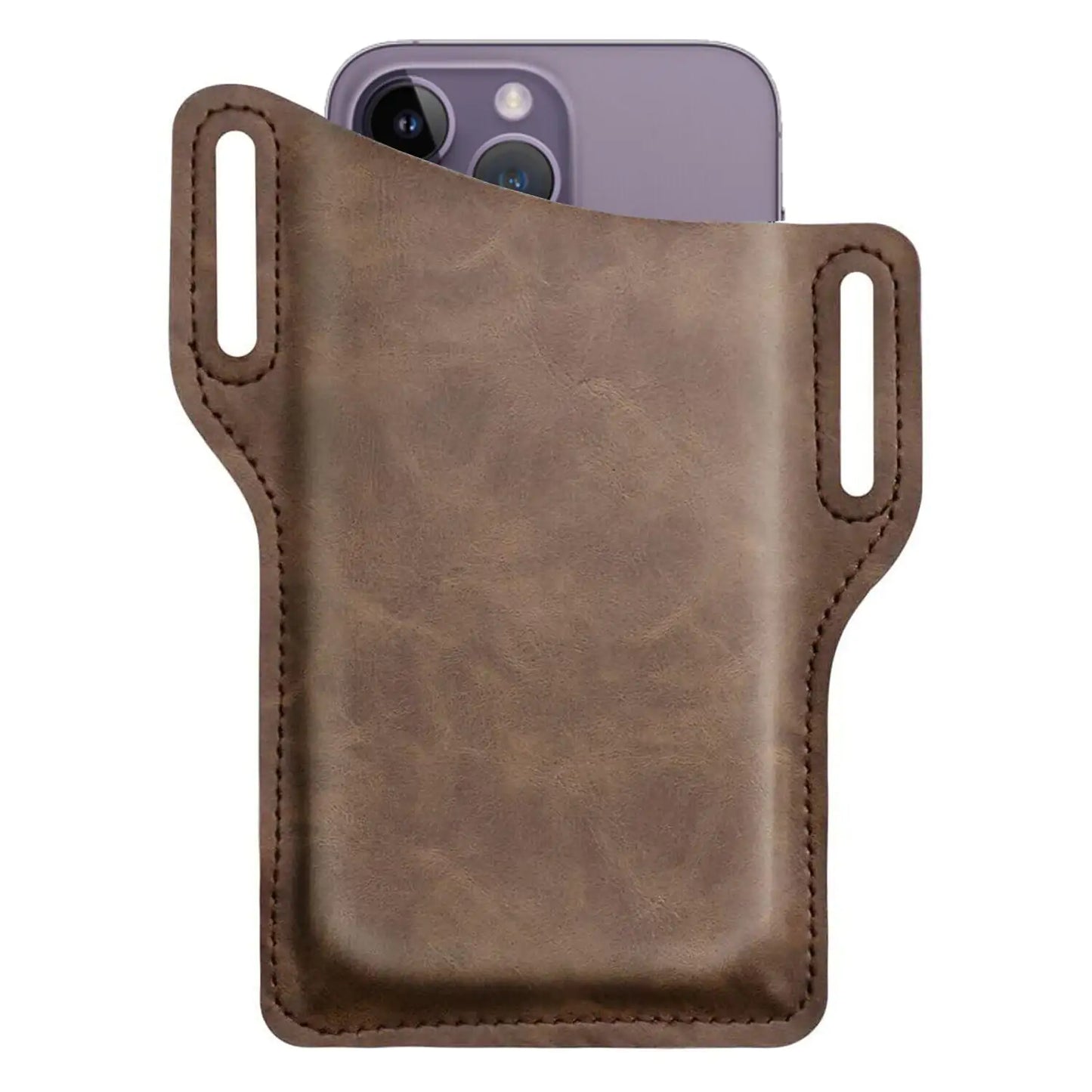 Men Cell Phone Belt Pack Bag Loop Waist Holster Pouch Case Leather Wallet Cover by Anti Spier
