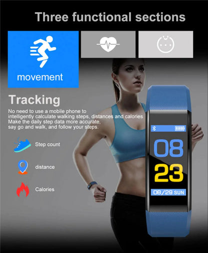 Fitness Smart Watch Activity Tracker Heart Rate For Women Men Oxygen BP Monitor by Anti Spier