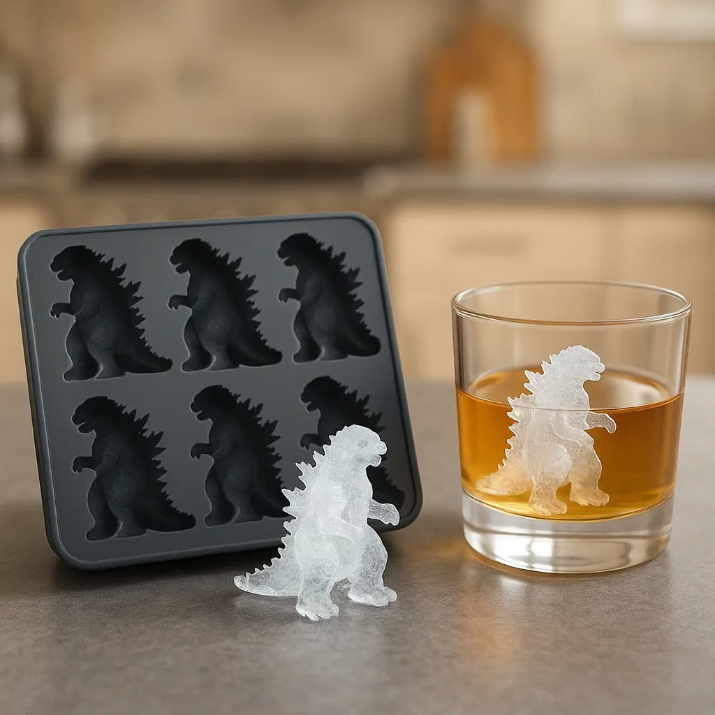 Godzilla Ice Mold Kitchen Home ice tray mold by Hypersku