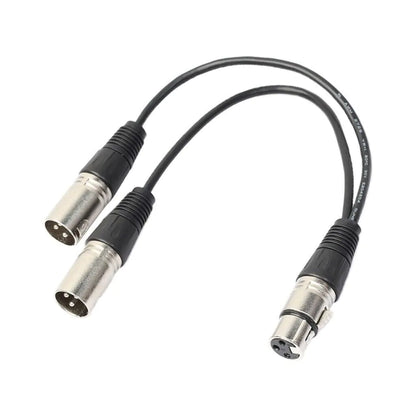 3Pin XLR Female Jack To Dual 2 Male Plug Y Splitter Cable Adapter Microphone USA by Anti Spier