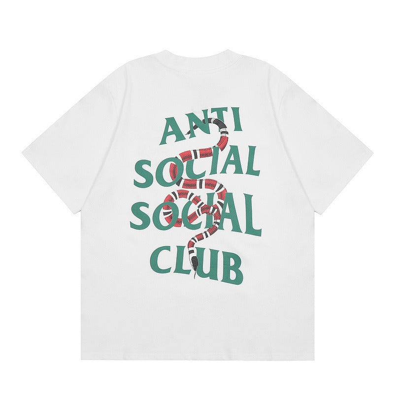 ANTI SOCIAL SOCIAL CLUB High Street Scorpion Snake Tiger alphabet print casual short sleeve T-shirt by Hypersku
