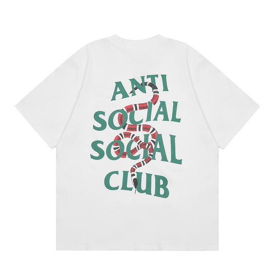 ANTI SOCIAL SOCIAL CLUB High Street Scorpion Snake Tiger alphabet print casual short sleeve T-shirt by Hypersku