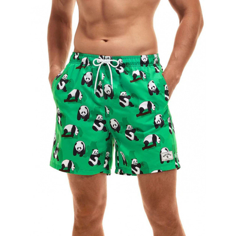 Beach pants men's large size quick dry loose thin men's shorts sports casual flower pants by Hypersku