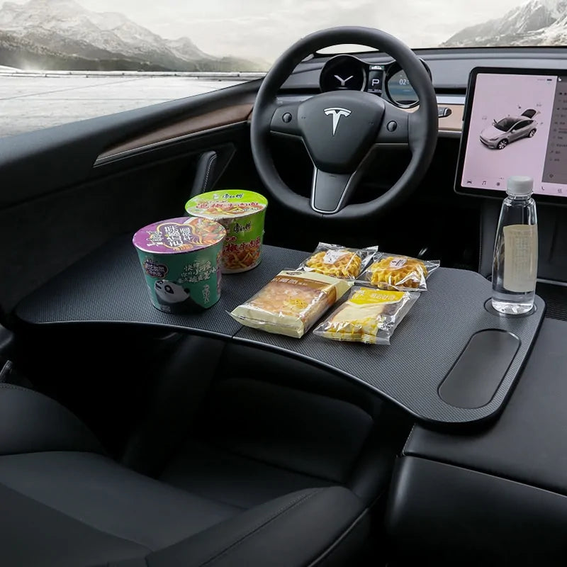 Tesla Car Steering Wheel Table Board by Anti Spier