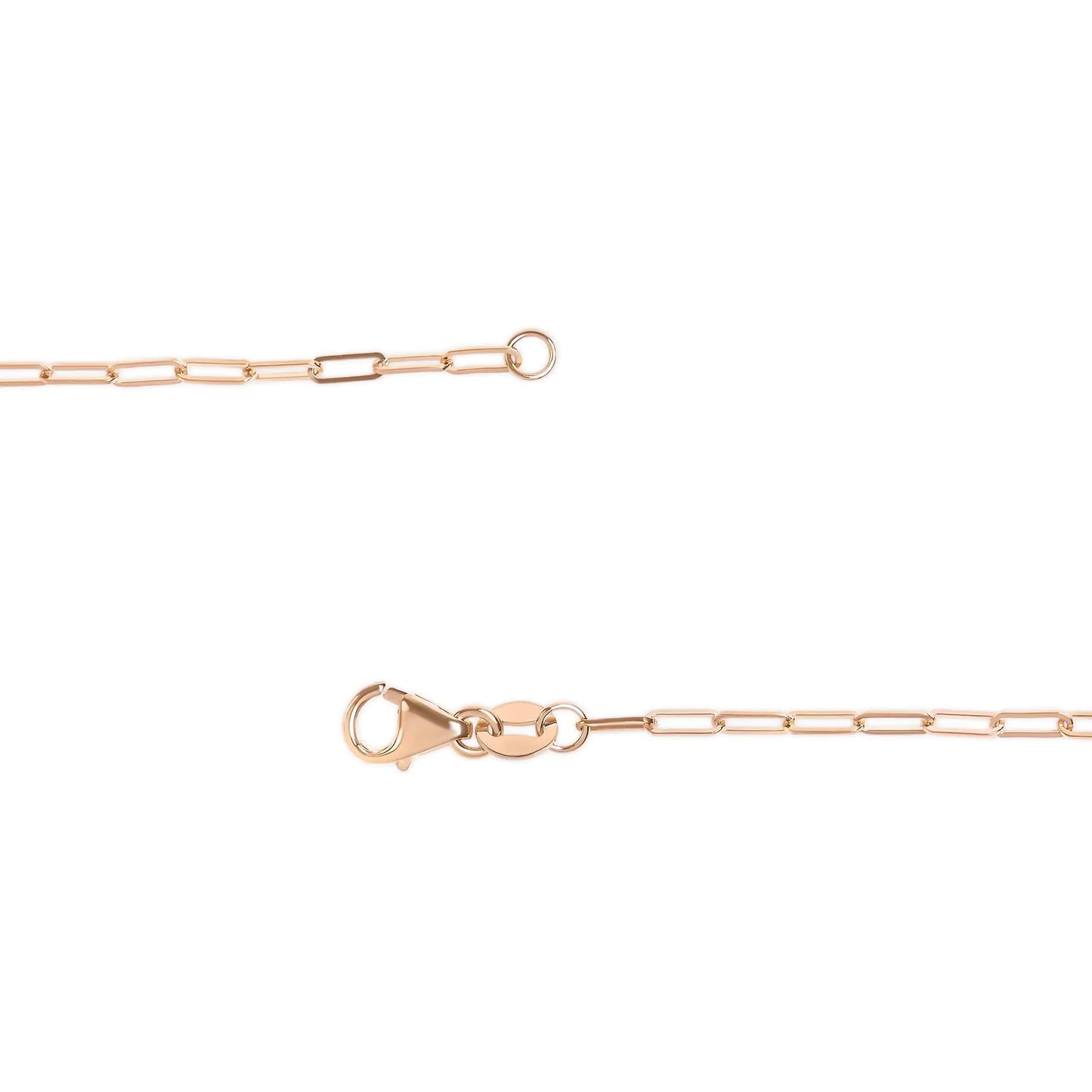 Unisex Solid 14K Gold 1.5mm Paperclip Chain Necklace - Choice of Length and Metal Color by Anti Spier