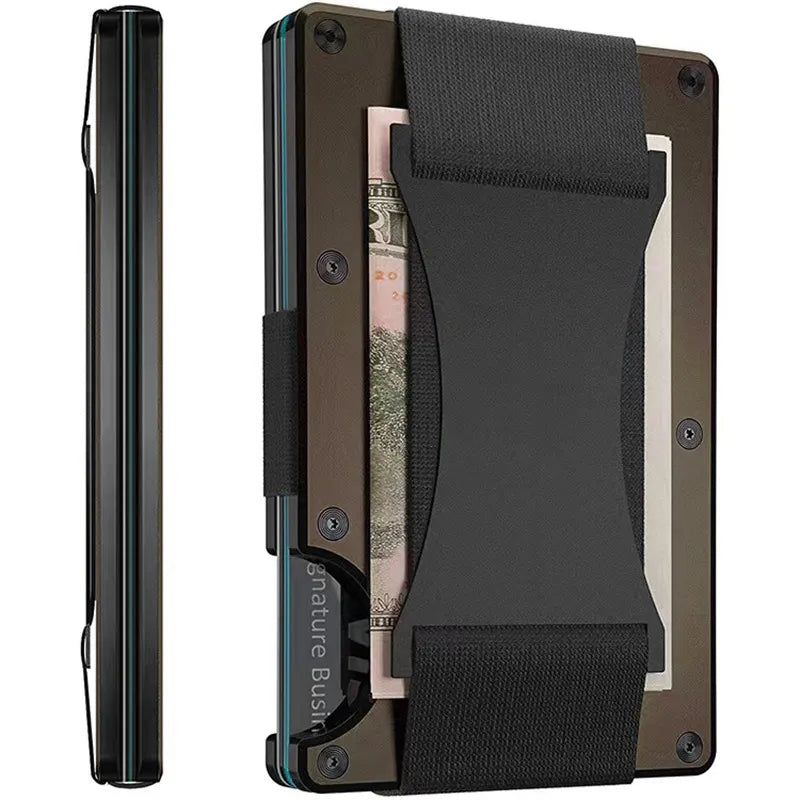 New Metal Card Bag Carbon Fiber Wallet Wallet RFID Anti-theft Swiping Blocking Technology by Anti Spier