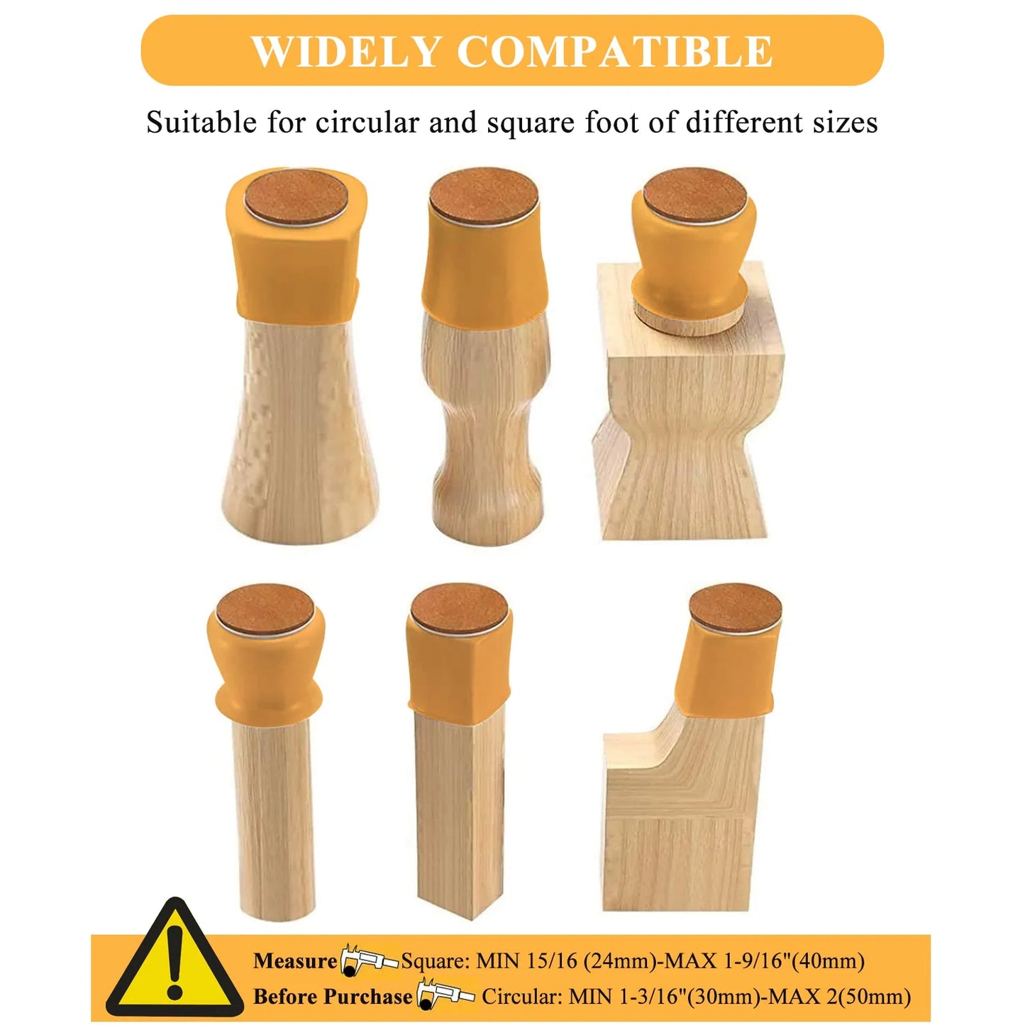 16pcs Silicone Furniture Leg Protectors: Floor Protection & Anti-slip Pads by Anti Spier