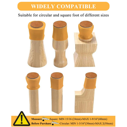 16pcs Silicone Furniture Leg Protectors: Floor Protection & Anti-slip Pads by Anti Spier
