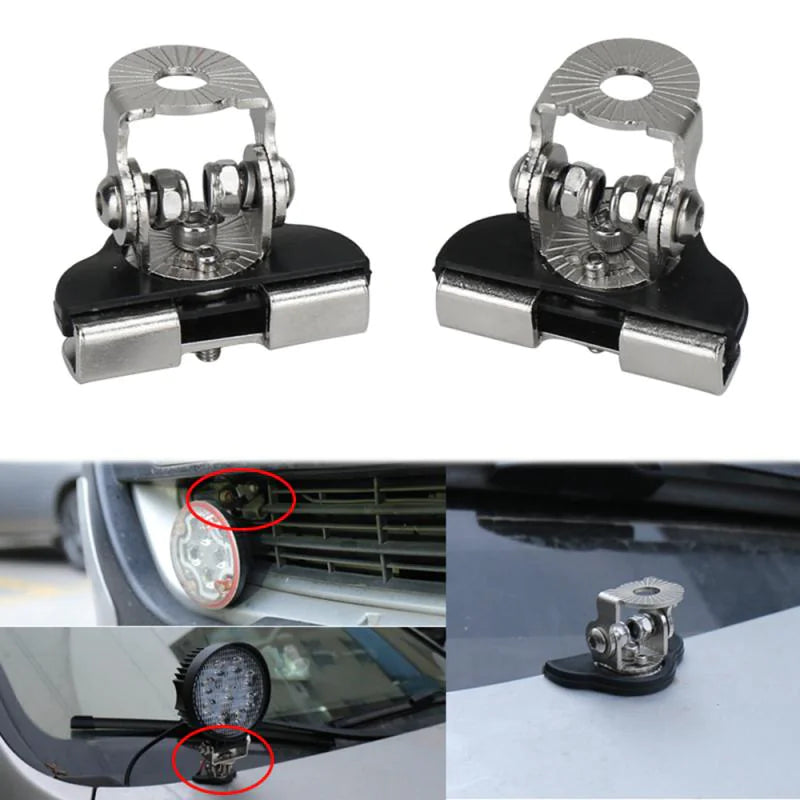 2PCS Pillar Hood Led Work Light Bar Mount Bracket Clamp Holder Offroad Universal by Anti Spier