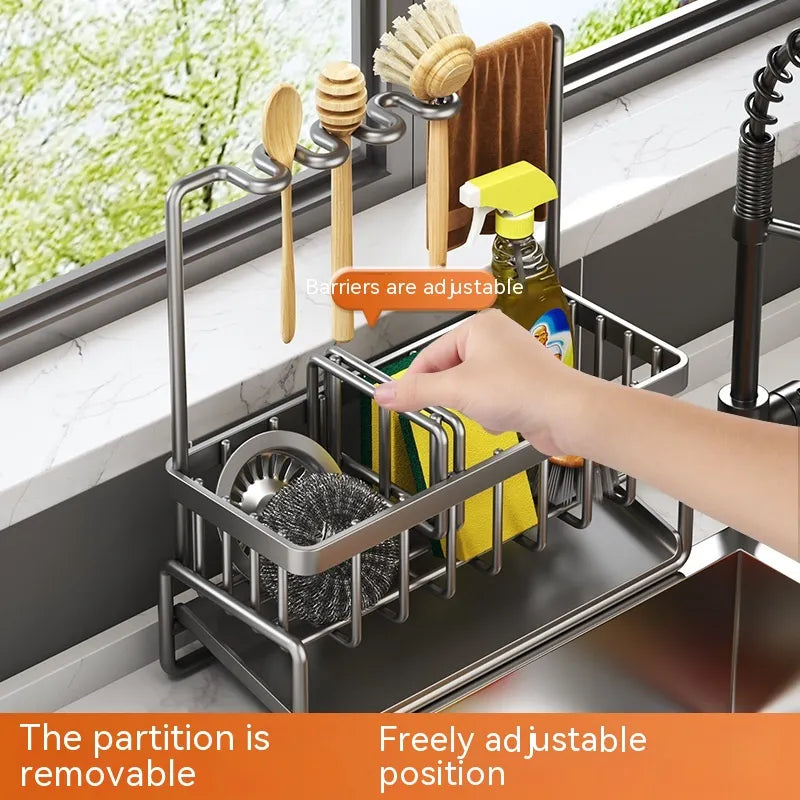 Multi-Functional Kitchen Sink Storage & Drainage Rack by Anti Spier